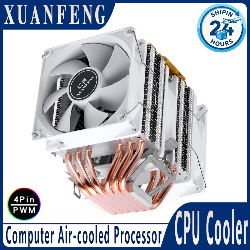Cpu Air Cooler Dual Tower 6 Heatpipe - XUANFENG Computer Air Cooling Dual Tower