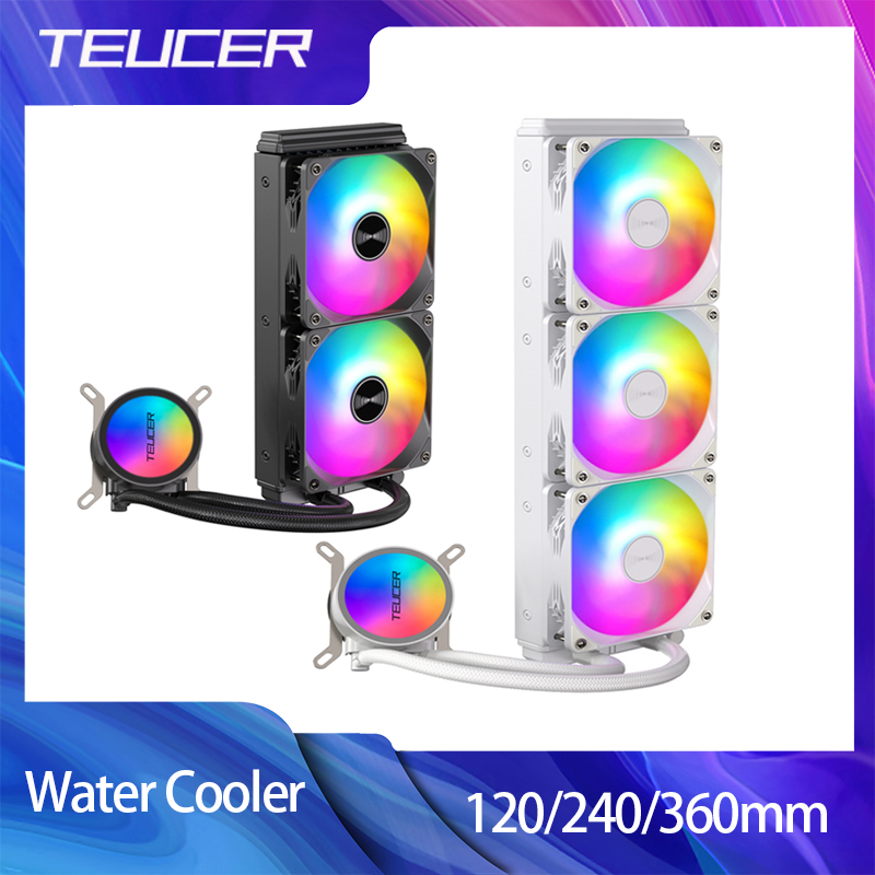 Cpu Water Cooler 240Mm Rgb - TEUCER RGB CPU Water Cooler 120/240/360mm