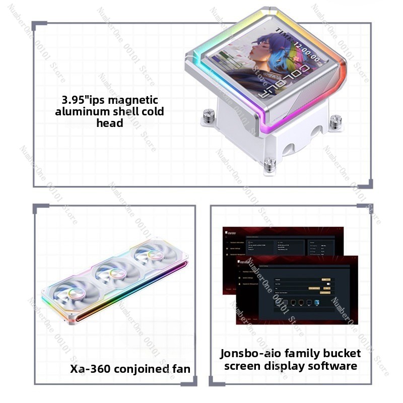 360mm AIO CPU Water Cooler 3.9 - Aio Cooler Lcd Display Screen recension och pris