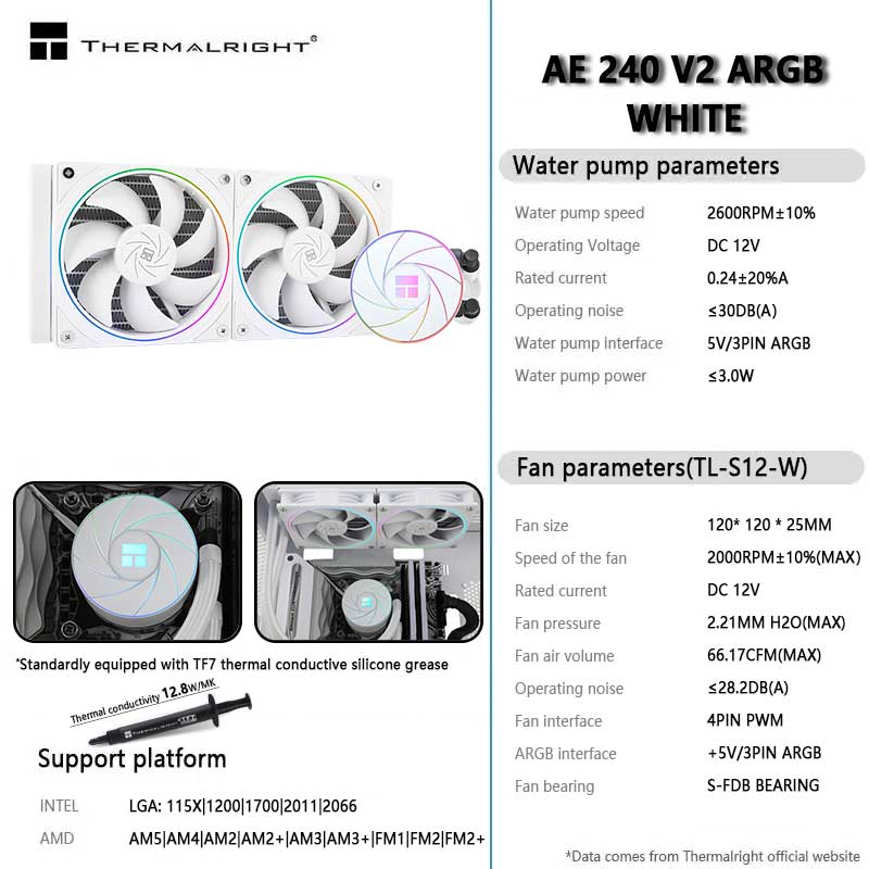 Thermalright AQUA ELITE 240 V2 - Cpu Water Cooler 240Mm Rgb recension och pris