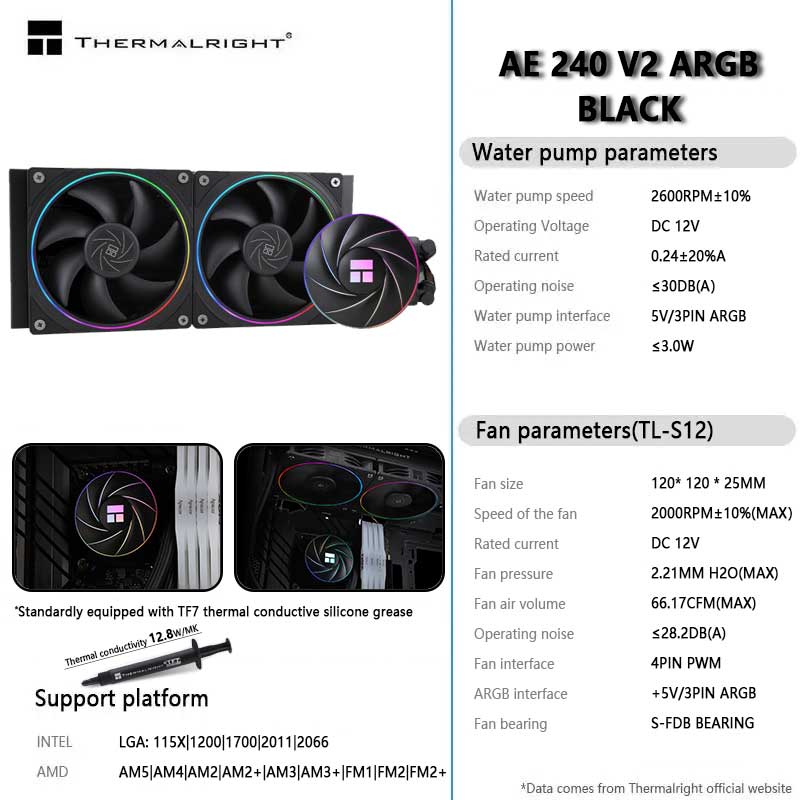 Thermalright AQUA ELITE 240 V2 - Cpu Water Cooler 240Mm Rgb recension och pris