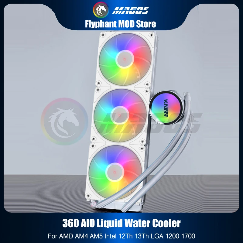 CPU Watercooler AIO Computer C - Aio Liquid Cooler 360Mm Argb recension och pris
