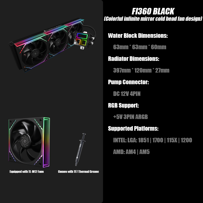 Thermalright FROZEN INFINITY 3 - Aio Liquid Cooler 360Mm Argb recension och pris