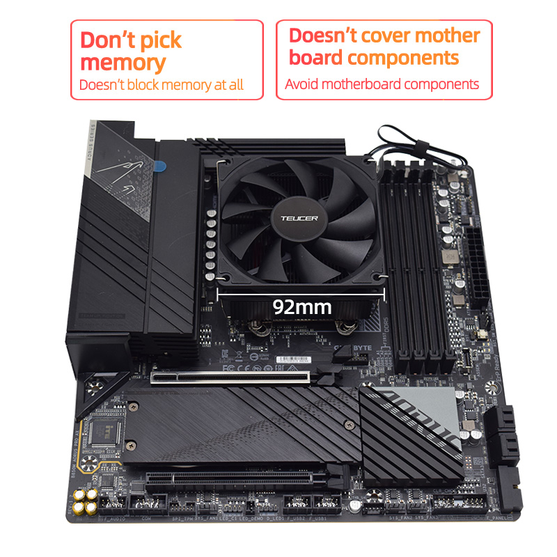 Teucer Height 45mm CPU Cooler  - Cpu Cooler Low Profile Itx recension och pris