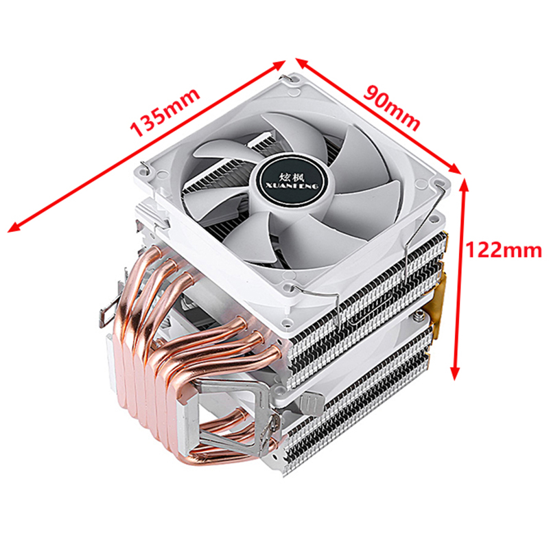 XUANFENG Computer Air Cooling  - Cpu Air Cooler Dual Tower 6 Heatpipe recension och pris