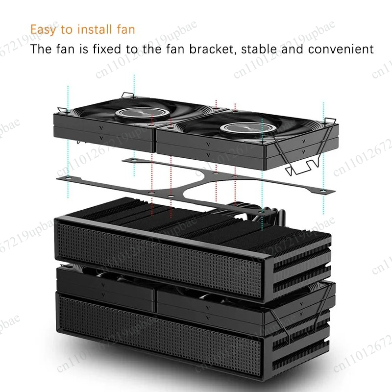 JF15K Dual‑Tower CPU Cooler 4× - Cpu Air Cooler Dual Tower 6 Heatpipe recension och pris