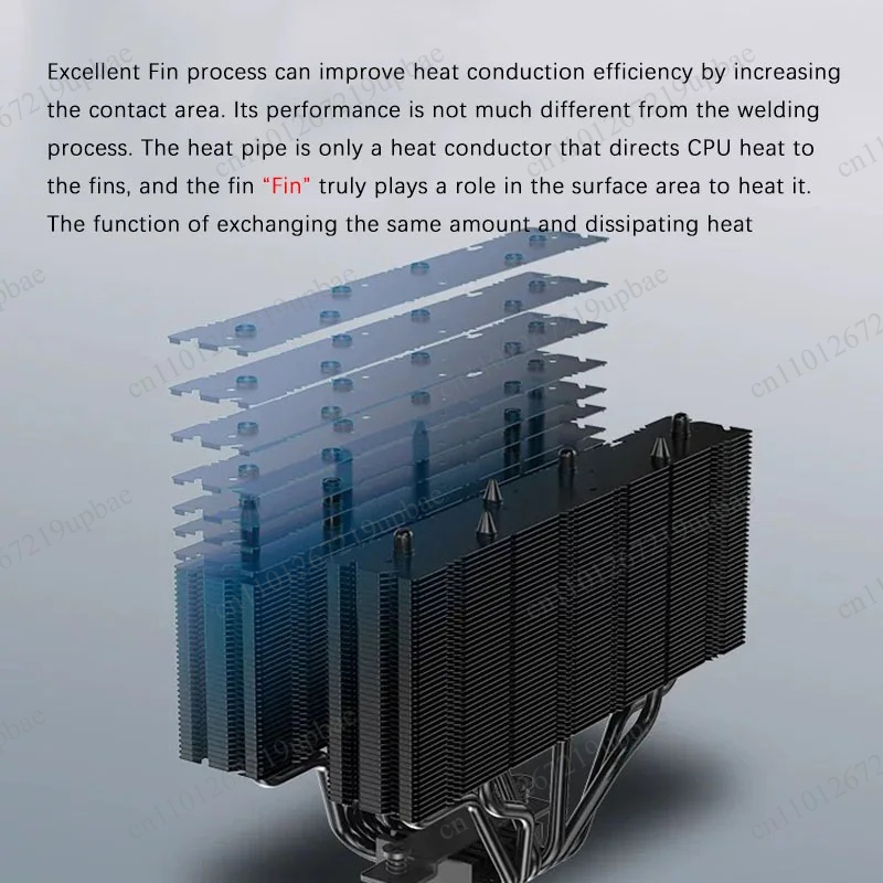JF15K Dual‑Tower CPU Cooler 4× - Cpu Air Cooler Dual Tower 6 Heatpipe recension och pris