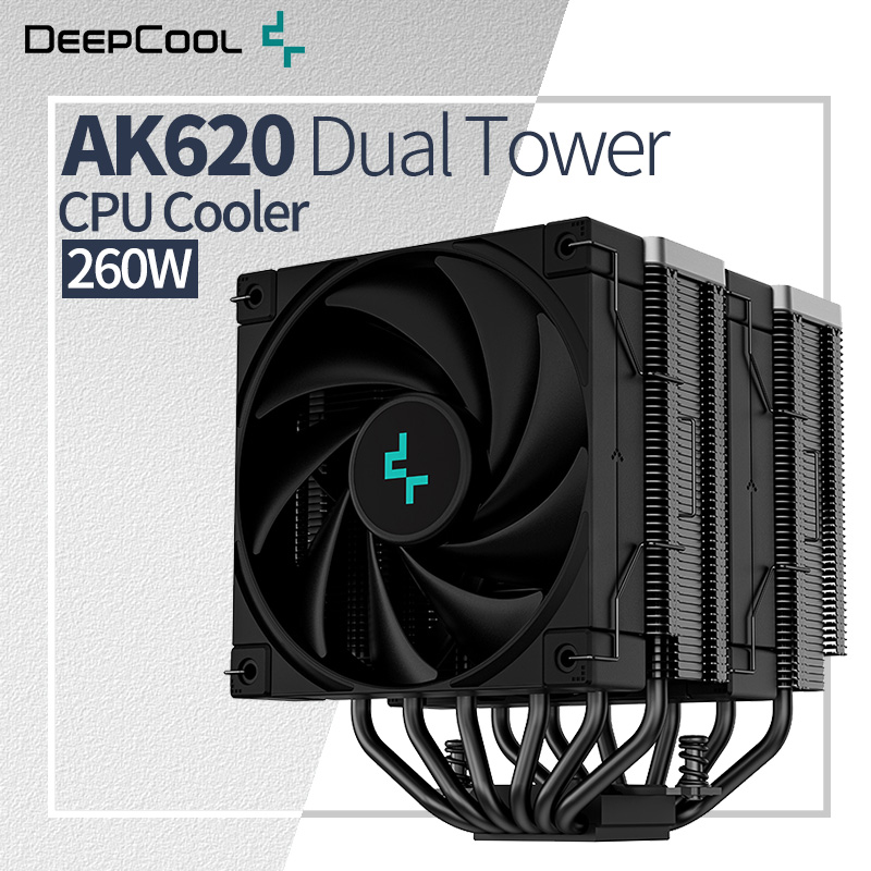 DeepCool AK620 Twin Towers CPU - Cpu Air Cooler Dual Tower 6 Heatpipe recension och pris