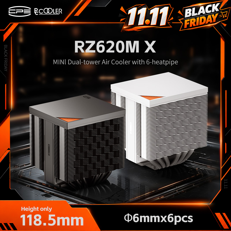 PCCOOLER RZ620M X Mini CPU Dua - Cpu Air Cooler Dual Tower 6 Heatpipe recension och pris
