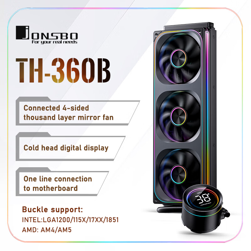 Jonsbo TH-360 AIO CPU Liquid C - Liquid Cooling Radiator 360 recension och pris
