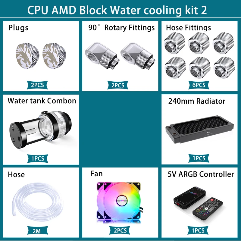 BYKSKI Water Cooling Kit Water - Cpu Water Cooler 240Mm Rgb recension och pris