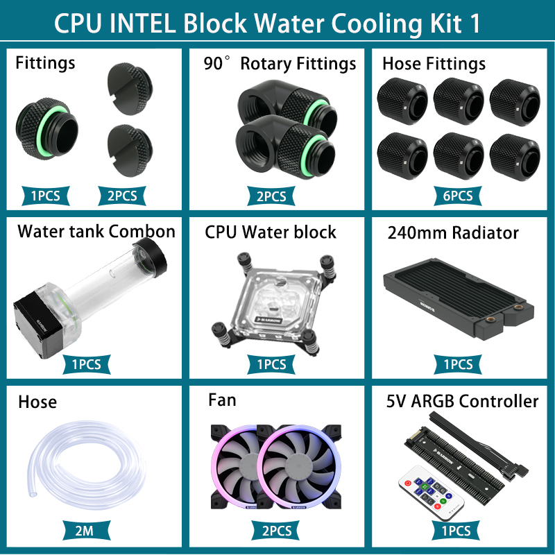 Barrow Water Cooling Kit GPU C - Cpu Water Cooler 240Mm Rgb recension och pris