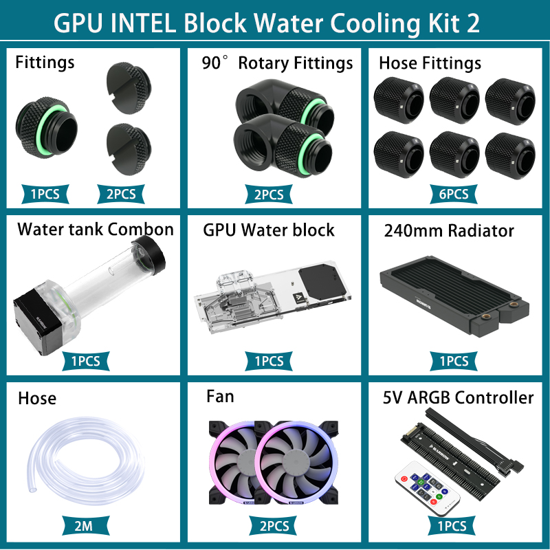 Barrow Water Cooling Kit GPU C - Cpu Water Cooler 240Mm Rgb recension och pris