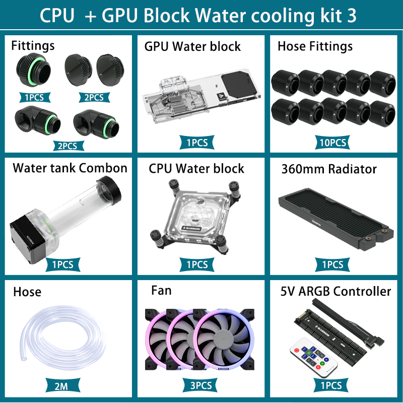 Barrow Water Cooling Kit GPU C - Cpu Water Cooler 240Mm Rgb recension och pris