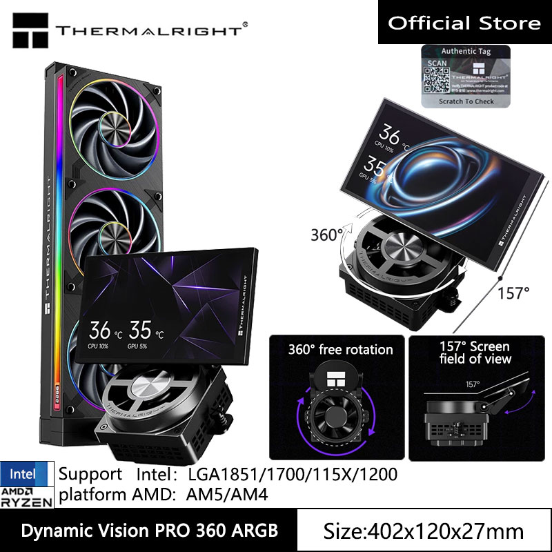 Thermalright Dynamic Vision PR - Liquid Cooling Radiator 360 recension och pris