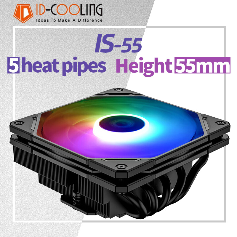 ID-COOLING IS-55 5Heatpipe CPU - Cpu Cooler Low Profile Itx recension och pris