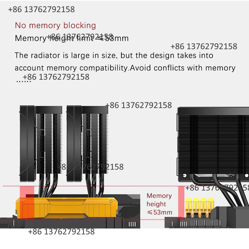 JIUSHARK JF15K Dual Tower CPU  - Cpu Air Cooler Dual Tower 6 Heatpipe recension och pris